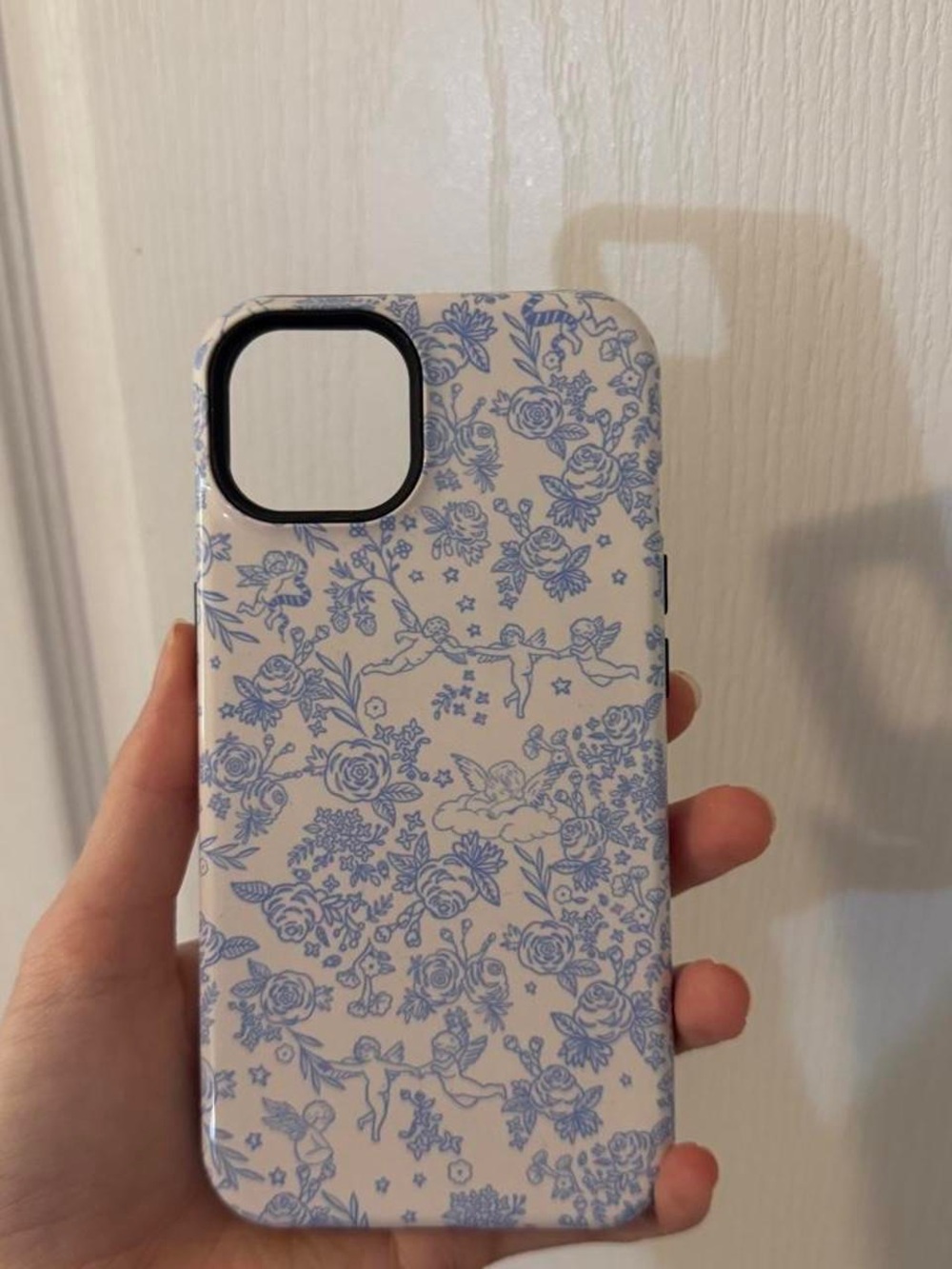 Floral Blue & White Protective Phone Case - Elegant Botanical Design
